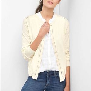 Gap Pointelle Off White Cardigan Sz Medium